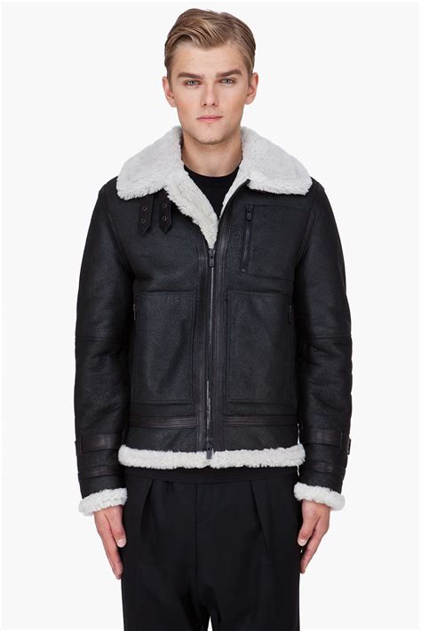 givenchy black aviator jacket ebay